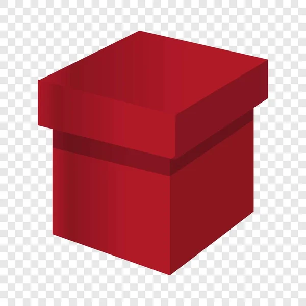 Piros doboz ikon, rajzfilm stílusú — Stock Vector