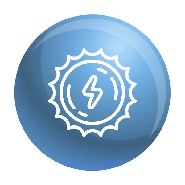 Sun energy icon, outline style — Stock Vector