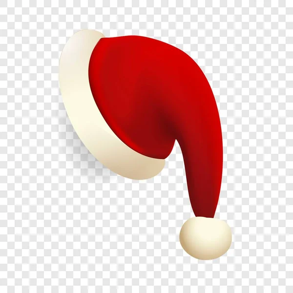 Santa hat pictogram, realistische stijl — Stockvector