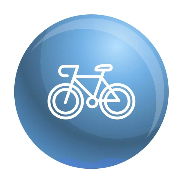 Ikona roweru, styl zarysu — Wektor stockowy