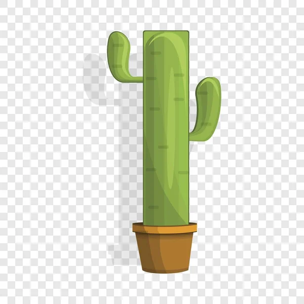 Ikon kaktus pot rumah, gaya kartun - Stok Vektor