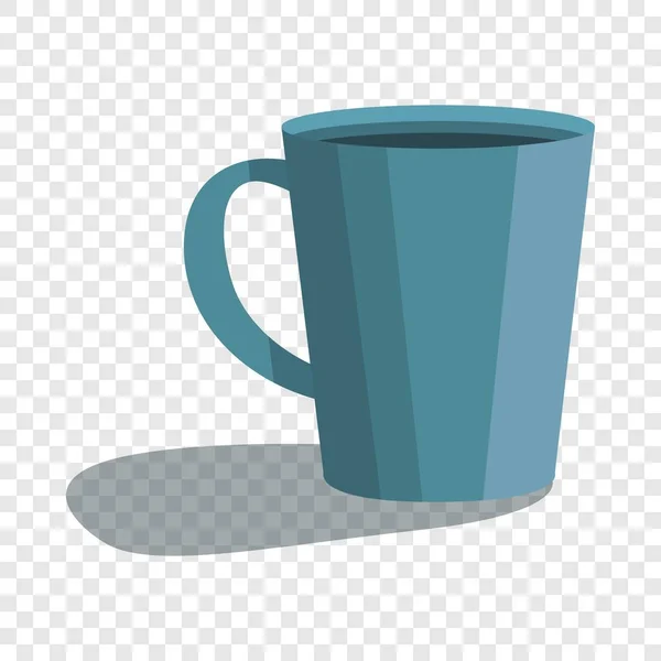 Linda taza azul icono, estilo de dibujos animados — Vector de stock