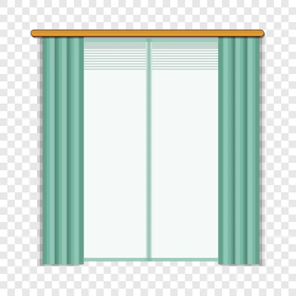 Wohnzimmer Fenster Ikone, Cartoon-Stil — Stockvektor