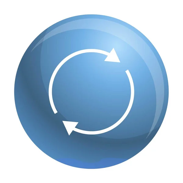 Rundes Kreis-Pfeil-Symbol, einfacher Stil — Stockvektor