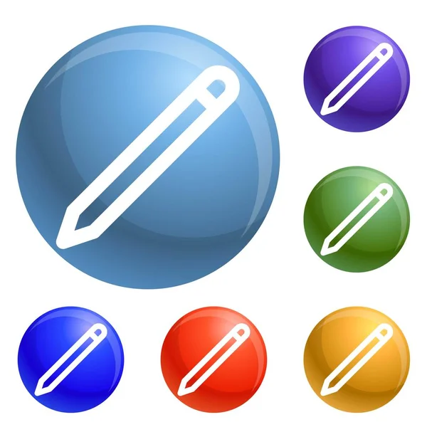 Pictogrammen van Office pen ingesteld vector — Stockvector