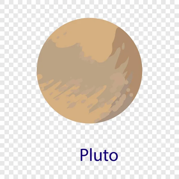 冥王星行星图标, 扁平风格 — 图库矢量图片