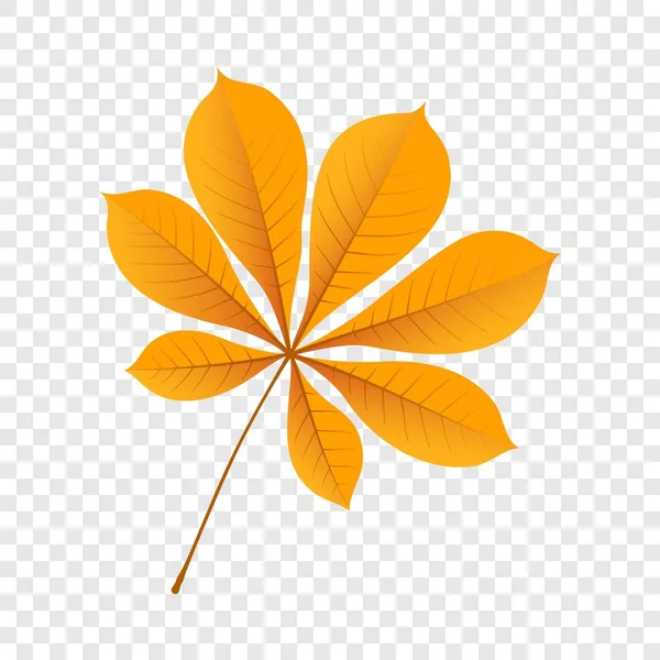 Icono de hoja de castaño de otoño, estilo plano — Vector de stock