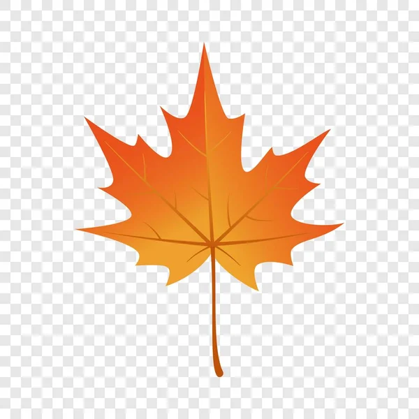 Podzimní ikona javorového listu, plochý styl — Stockový vektor