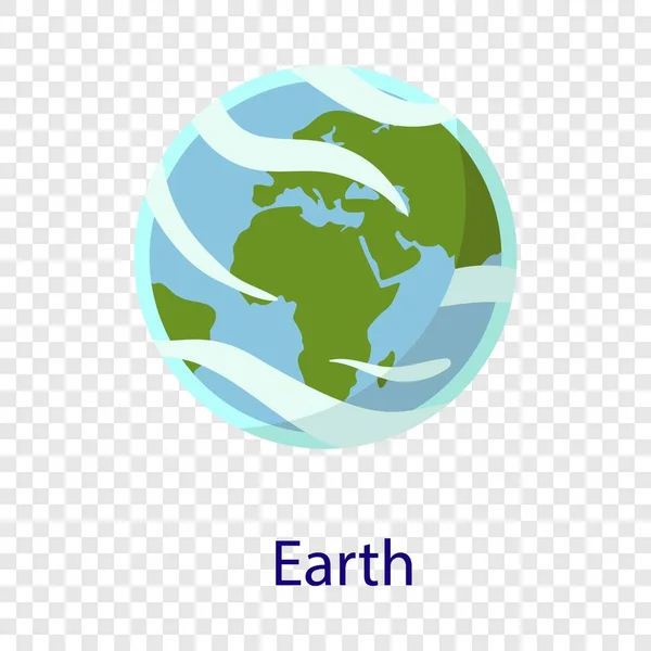 Ícone de planeta espacial terrestre, estilo plano —  Vetores de Stock