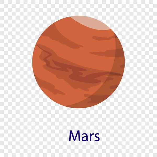 Icône planète Mars, style plat — Image vectorielle