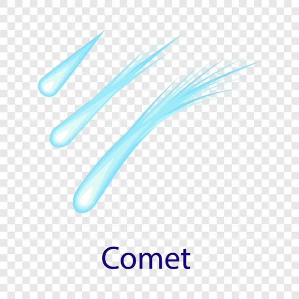 Komeet pictogram, vlakke stijl — Stockvector