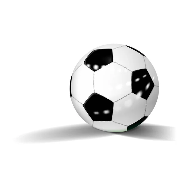Futbol topu simgesini, gerçekçi — Stok Vektör