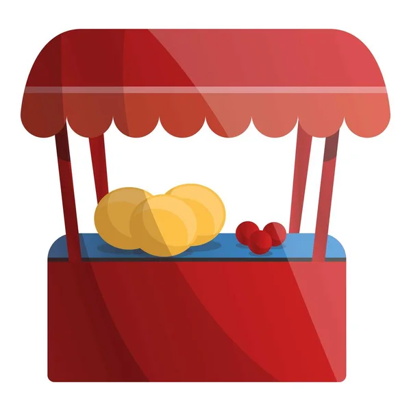 Fruit kiosk icon, cartoon style — Stock Vector