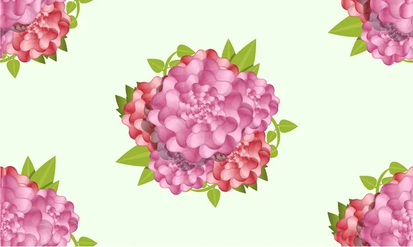 Camellia pattern, cartoon style — Stock Vector
