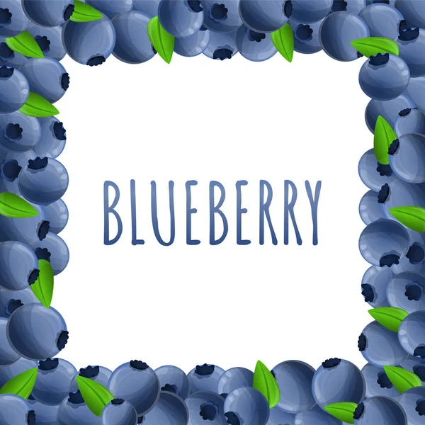 Blueberry concept achtergrond, cartoon stijl — Stockvector