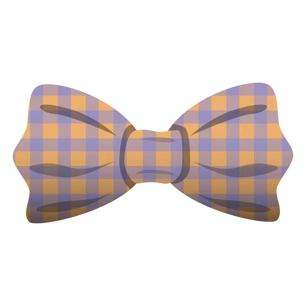 Bowtie in vierkantjes pictogram, cartoon stijl — Stockvector