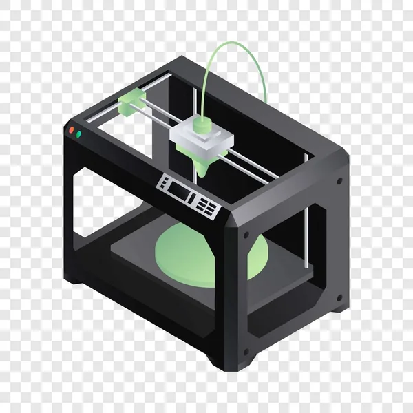 3D εικονίδιο εκτυπωτή, ισομετρική στυλ — Διανυσματικό Αρχείο