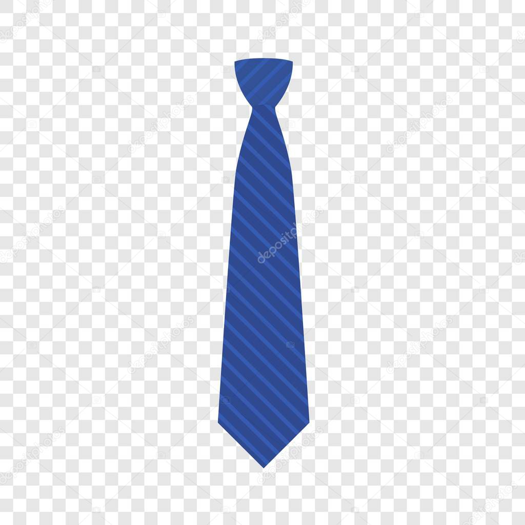 Blue tie icon, flat style