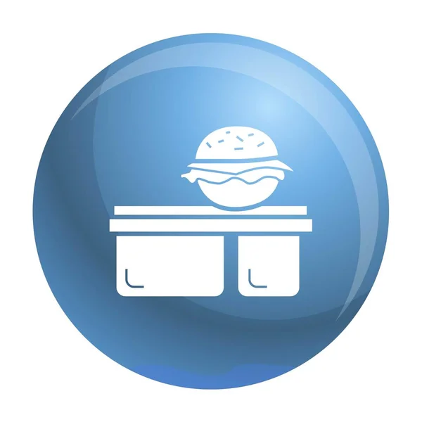 Icône boîte à lunch hamburger, style simple — Image vectorielle