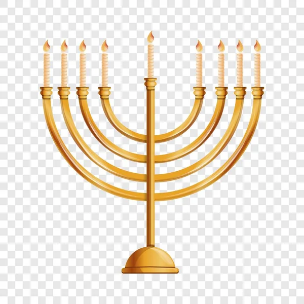 Zsidó menorah ikon, rajzfilm stílusú — Stock Vector