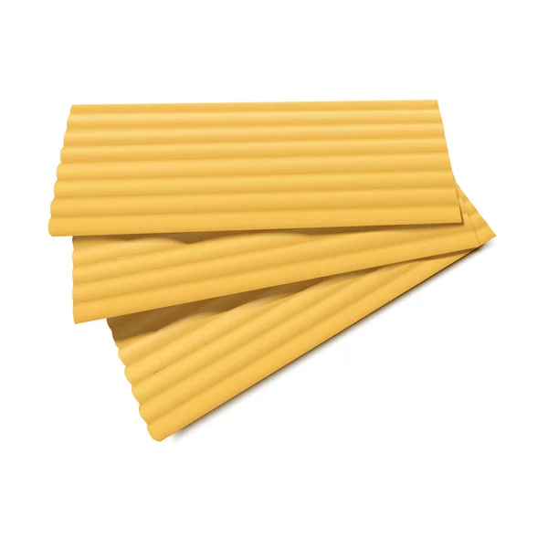 Icono de pasta Lazania, estilo realista — Vector de stock