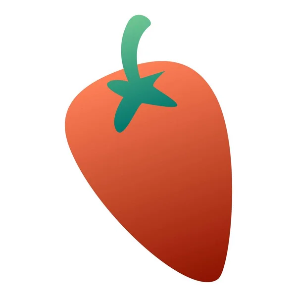 Red sweet pepper icon, isometric style — Stock Vector