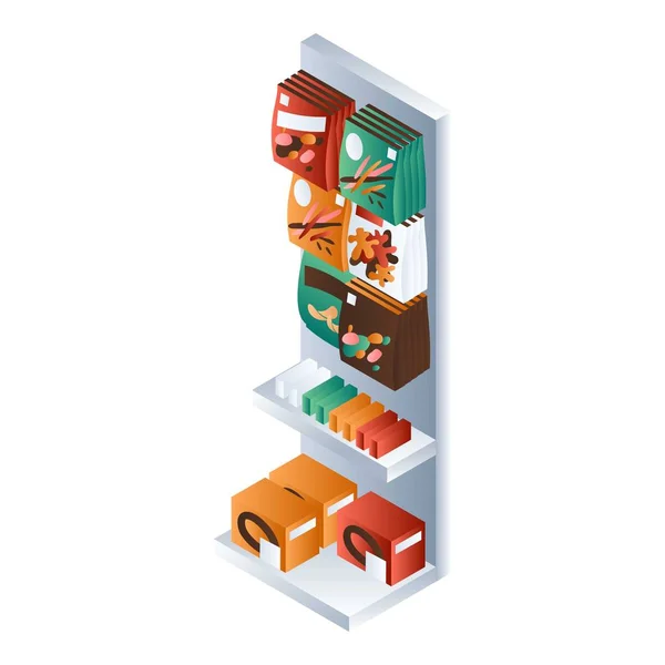 Reack market shelf icon, isometric style — стоковый вектор