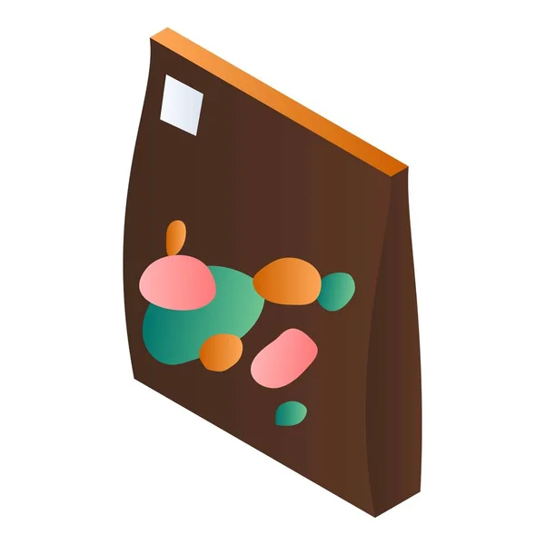 Candy pack pictogram, isometrische stijl — Stockvector