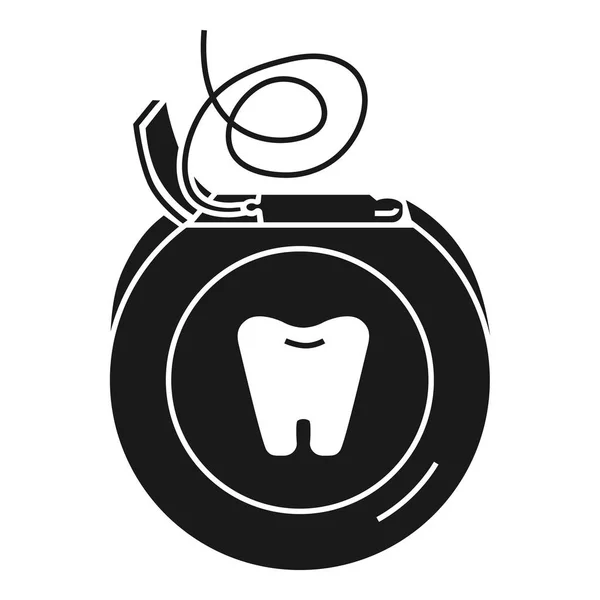 Dagelijkse tandzijde pictogram, eenvoudige stijl — Stockvector