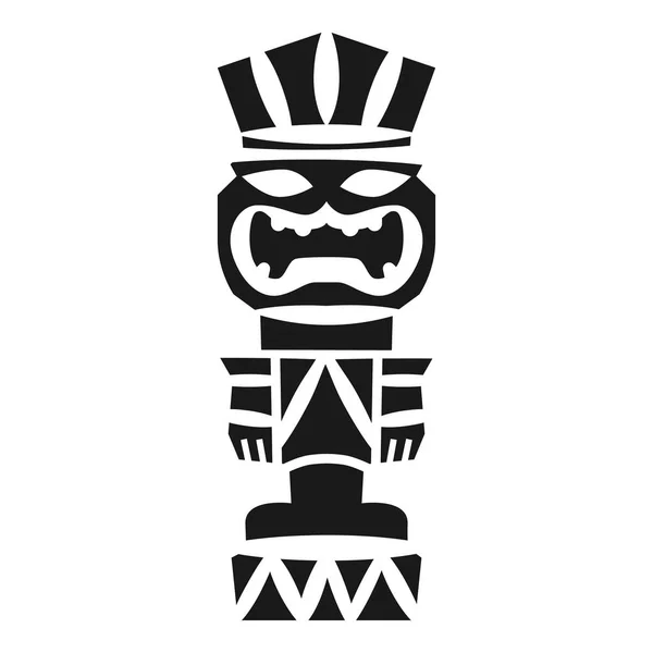 Ídolo tribal icono, estilo simple — Archivo Imágenes Vectoriales