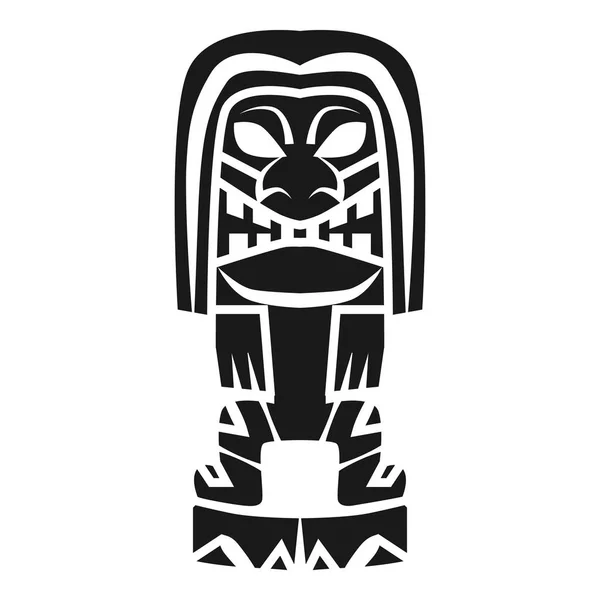 Nő tiki idol ikon, egyszerű stílus — Stock Vector