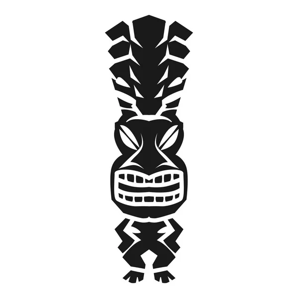Icône d'idole aztèque tribale, style simple — Image vectorielle