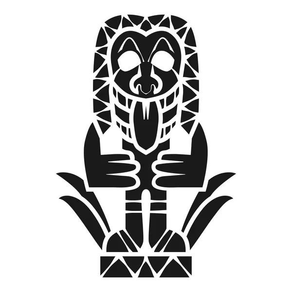 Icône d'idole tropicale, style simple — Image vectorielle