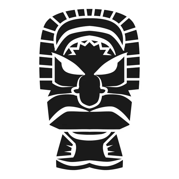 夏威夷面具偶像图标, 简约风格 — 图库矢量图片