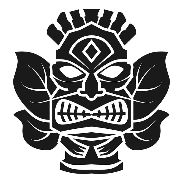 Icône idole dieu hawaïen, style simple — Image vectorielle