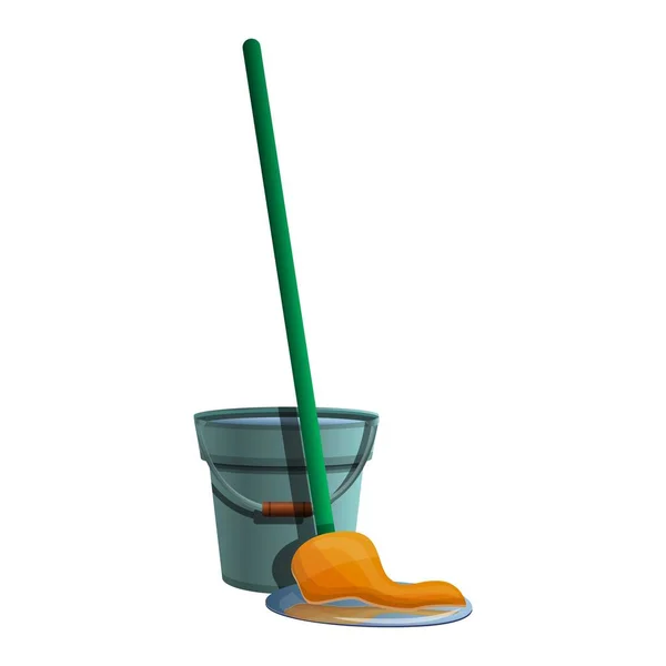 Emmer mop pictogram, cartoon stijl — Stockvector