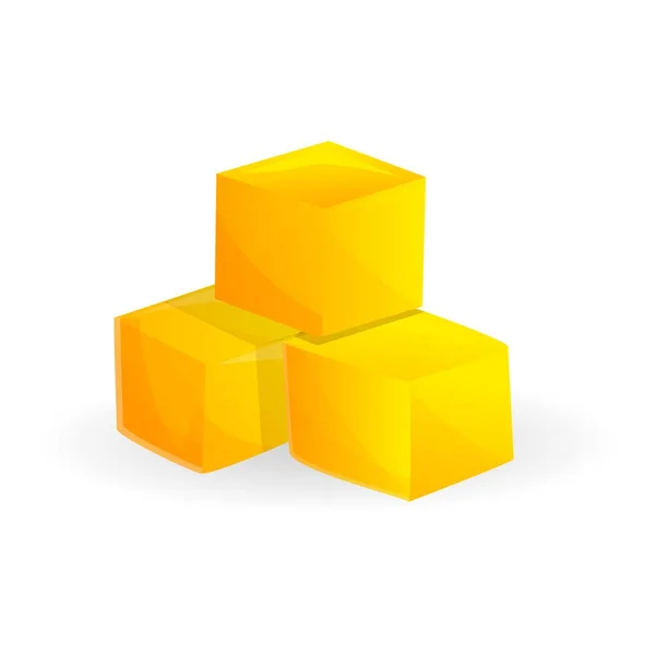 Cubo de mango icono, estilo de dibujos animados — Vector de stock