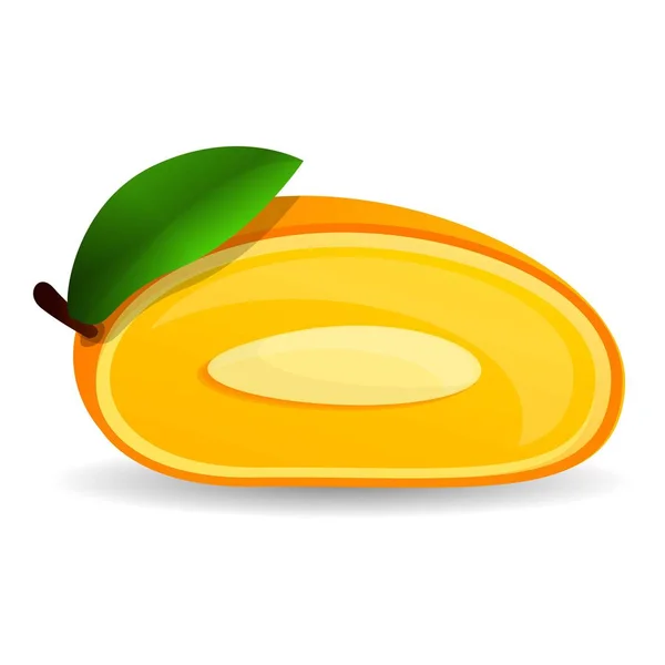 Cutted mango icon, cartoon style — Stock Vector