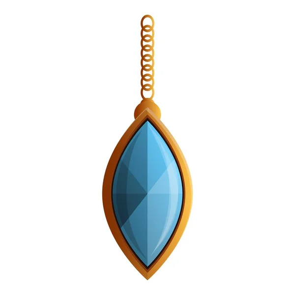 Icône pendentif bijoux, style dessin animé — Image vectorielle