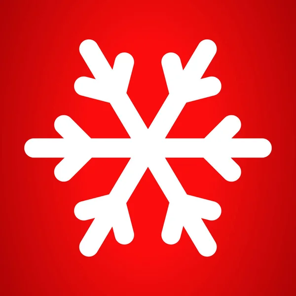 Icône de flocon de neige hiver, style contour — Image vectorielle