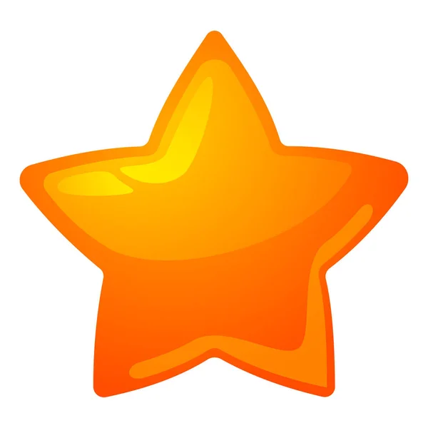 Icona stella d'oro, stile cartone animato — Vettoriale Stock