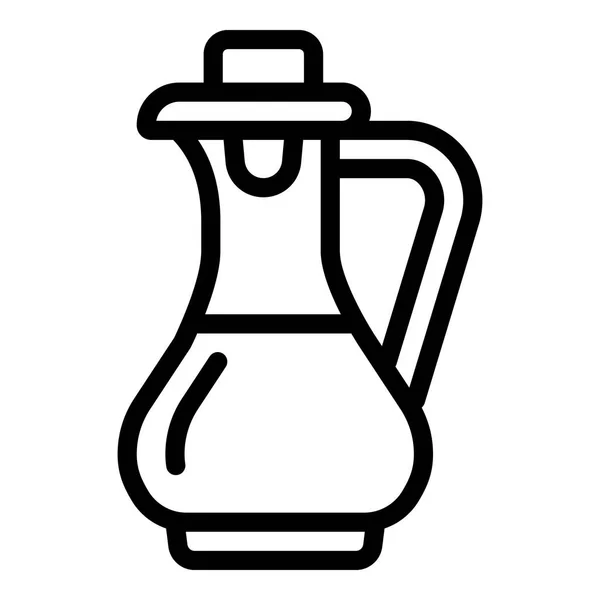 Voedsel azijn pictogram, Kaderstijl — Stockvector