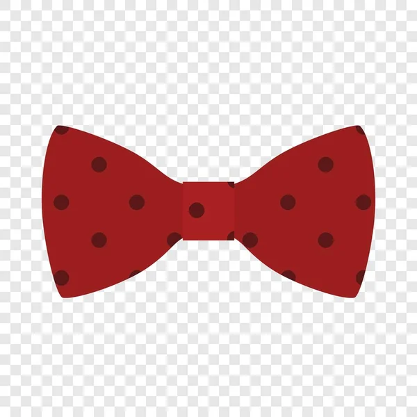 Rød stiplet bue slips ikon, flad stil – Stock-vektor