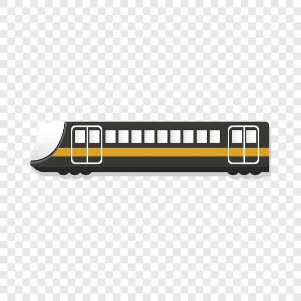Міський пасажирський поїзд значок, мультиплікаційний стиль — стоковий вектор