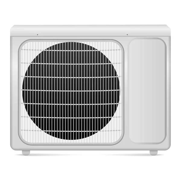 Acondicionador de ventilador exterior icono, estilo realista — Vector de stock