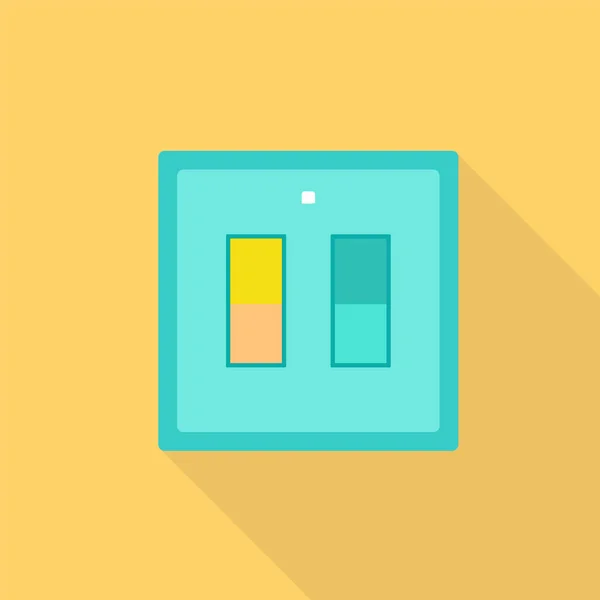 Icono de interruptor de luz eléctrica, estilo plano — Vector de stock