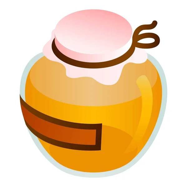 Premium honey jar icon, isometric style — Stock Vector