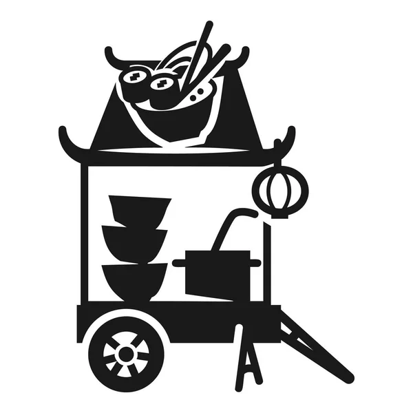 Icono de carrito de calle de sushi, estilo simple — Vector de stock