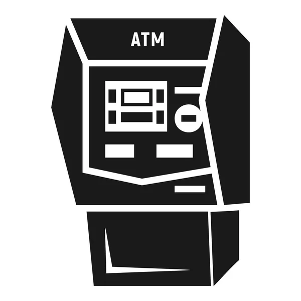 Bank atm ikon, egyszerű stílus — Stock Vector