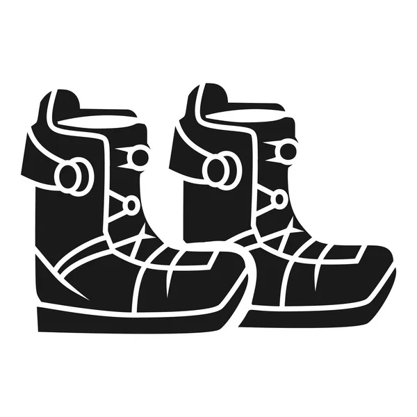 Bottes de ski icône, style simple — Image vectorielle
